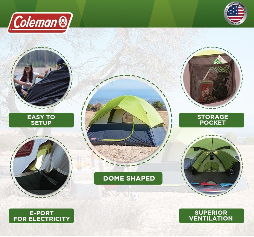 COLEMAN Sundome 2 person Tent - For Trekking, Family trip, Camping