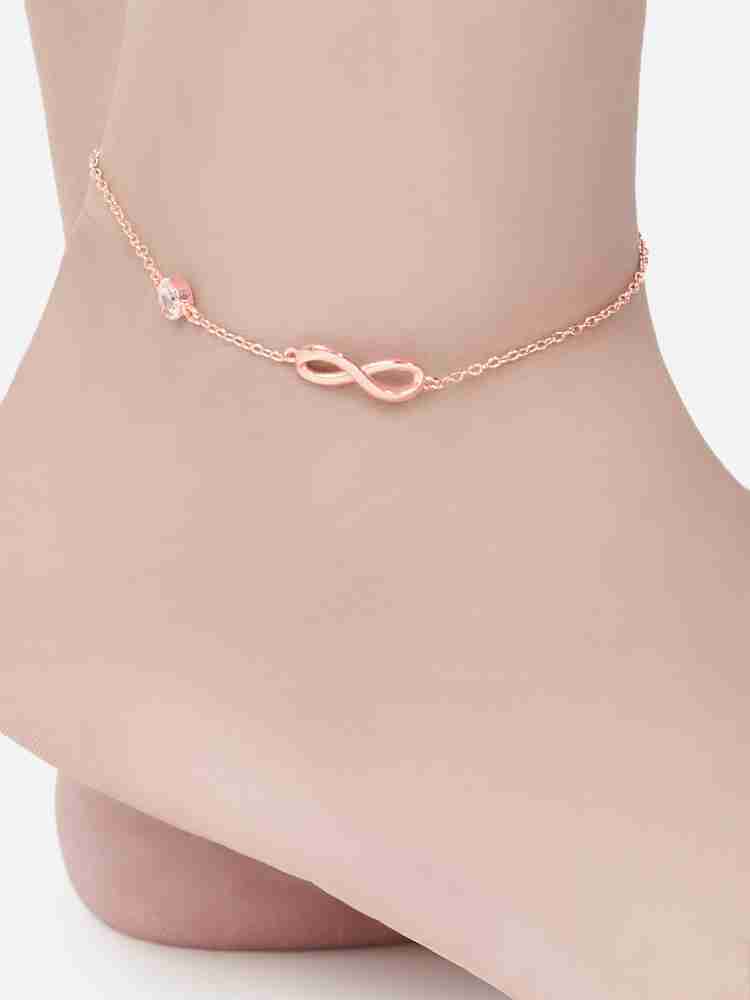 Rose gold infinity on sale anklet