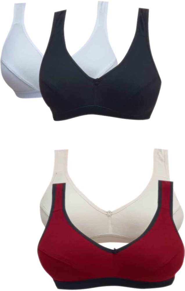 L Fashion Treading Non-Padded Bra Seamless Molded Full Coverage Bra Combo  Pack Cotton Women Full Coverage Non Padded Bra