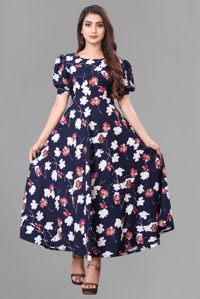 Glolick Women A line Multicolor Dress Buy Glolick Women A line