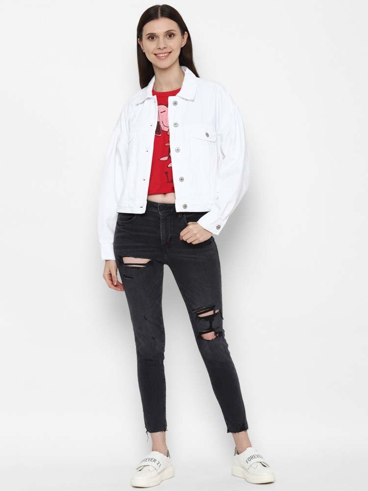 American eagle white hot sale denim jacket