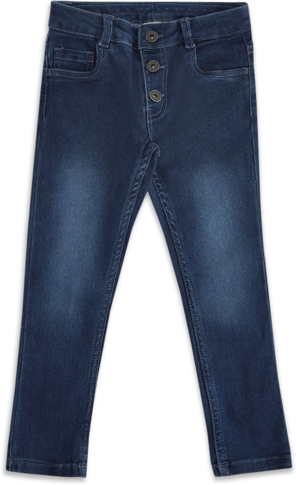 Pantaloons Junior Regular Girls Dark Blue Jeans - Buy Pantaloons