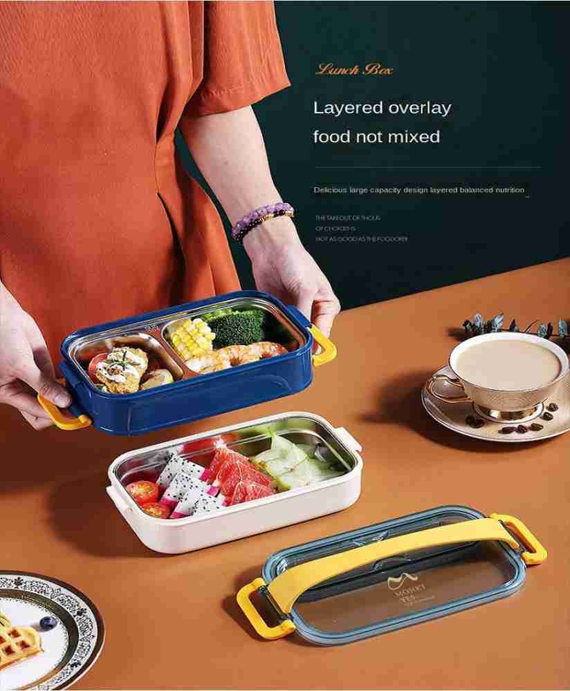NIJEK STORE Double Layer Lunch Boxes Microwave Safe