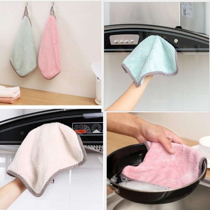 New Microfiber Cleaning Cloths Rags Kitchen Dish Towel Absorbent Wiping Rags  Household Cleaning Rag Magic Rag