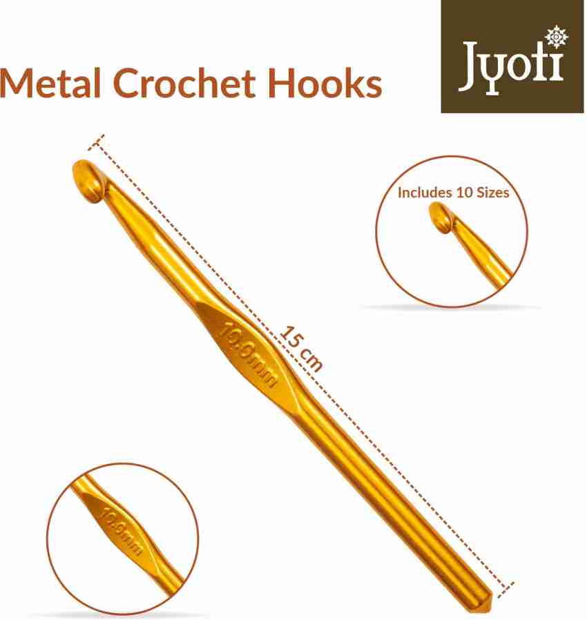 Jyoti Crochet Hooks - Aluminium (1 Piece of Colored 6 Inch / 15cm of Size  7mm in a Card) - Pack of 5 Cards Hand Sewing Needle Price in India - Buy