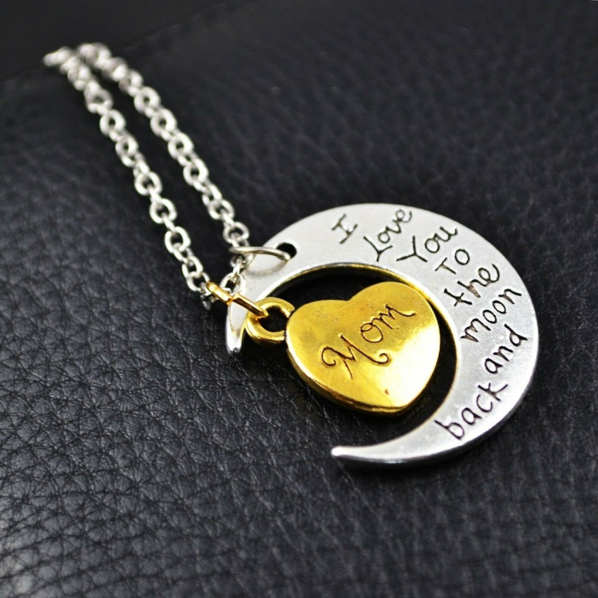 I love you to the online moon and back mom necklace