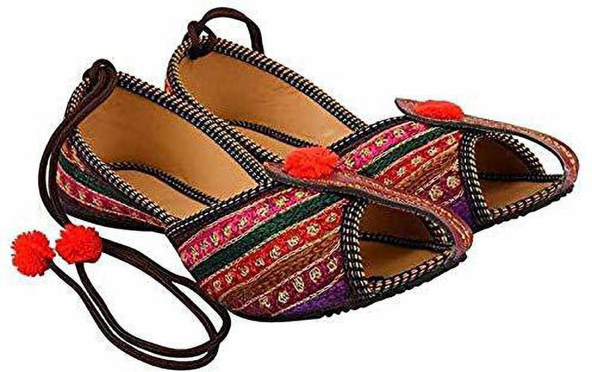 StarZee Embroidred Open Toe Lace up Mojari and Juti For girls Women Lace Up For Women Buy StarZee Embroidred Open Toe Lace up Mojari and Juti For girls Women Lace Up For Women Online at