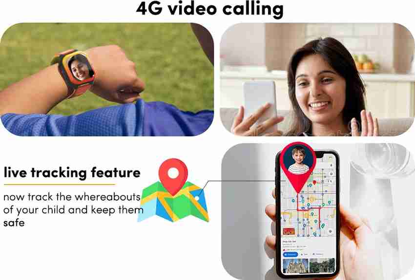 Turet 4G Kids Smart Watch with Video Mobile Call GPS Tracker