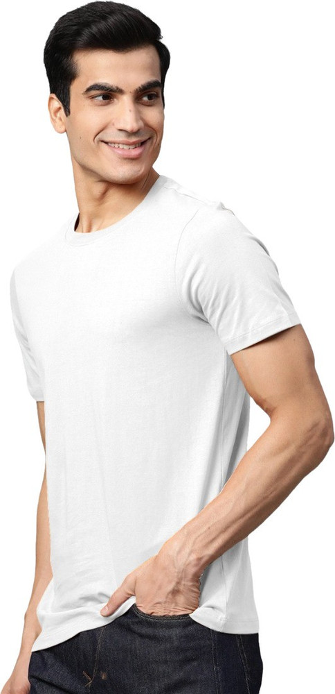 men's casual white t shirt