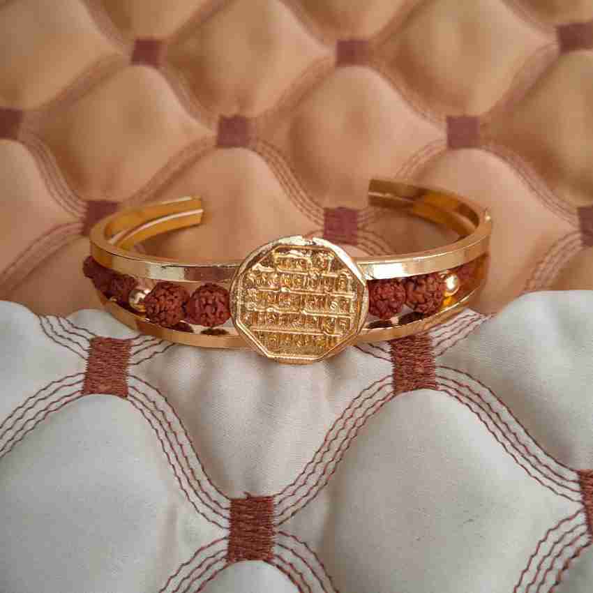 M Men Style Brass Wood Gold plated Kada Price in India Buy M