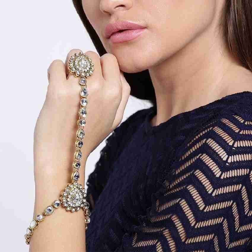 PRITA Alloy Gold plated Ring Bracelet Price in India Buy PRITA Alloy Gold plated Ring Bracelet Online at Best Prices in India Flipkart