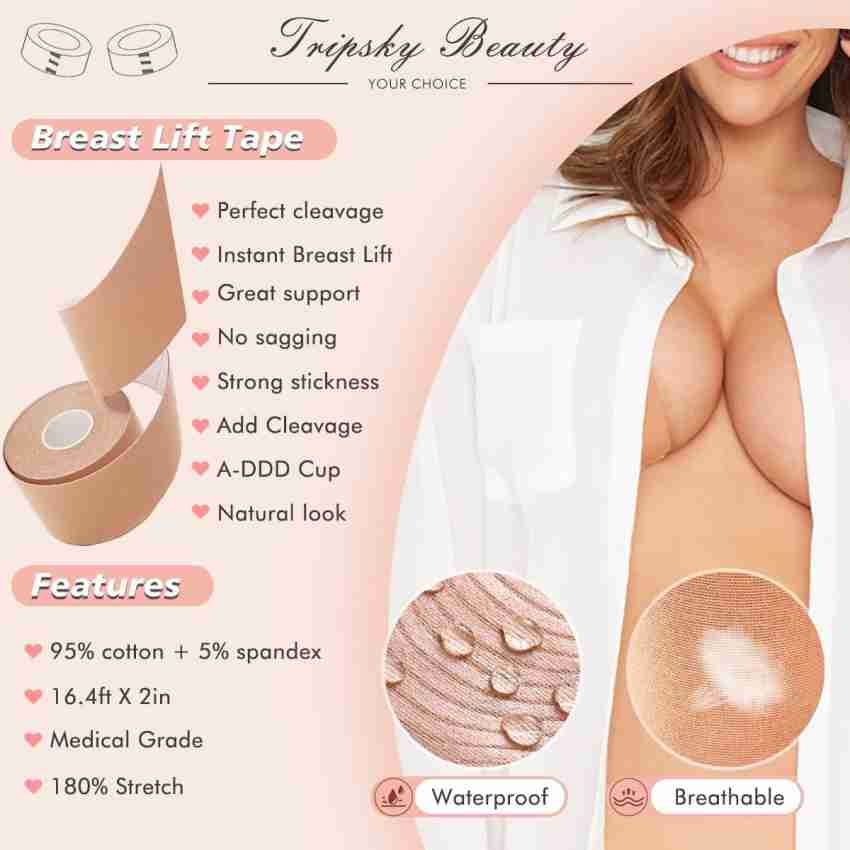 OWNAIR Women's Breast Lift Adhesive Tape Boob Tape Cotton Cup Bra Petals  Price in India - Buy OWNAIR Women's Breast Lift Adhesive Tape Boob Tape  Cotton Cup Bra Petals online at