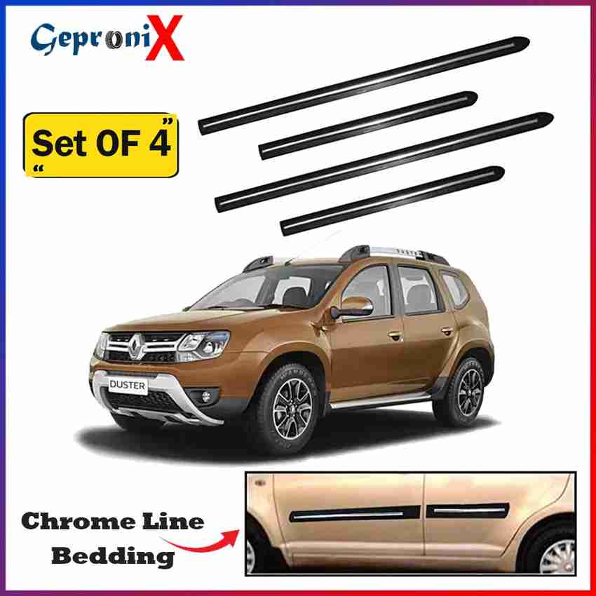 GEPRONIX Car Door Side Chrome line Beeding Compatible for renault