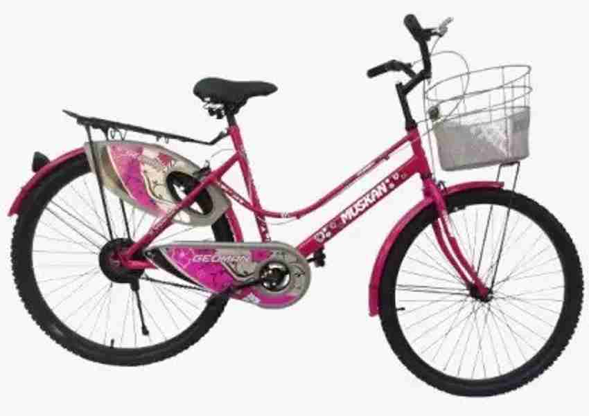 Ladies hybrid bike with basket 2025