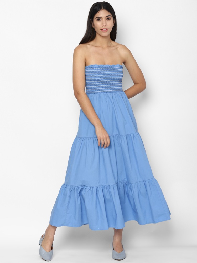 American Eagle Outfitters Women Fit and Flare Blue Dress Buy American Eagle Outfitters Women Fit and Flare Blue Dress Online at Best Prices in India Flipkart