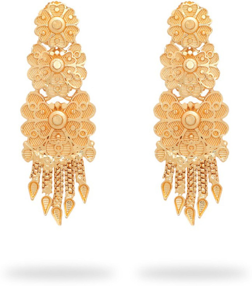 Gold earrings in deals flipkart