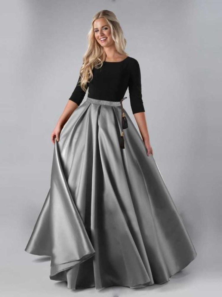 Silver on sale ethnic skirt