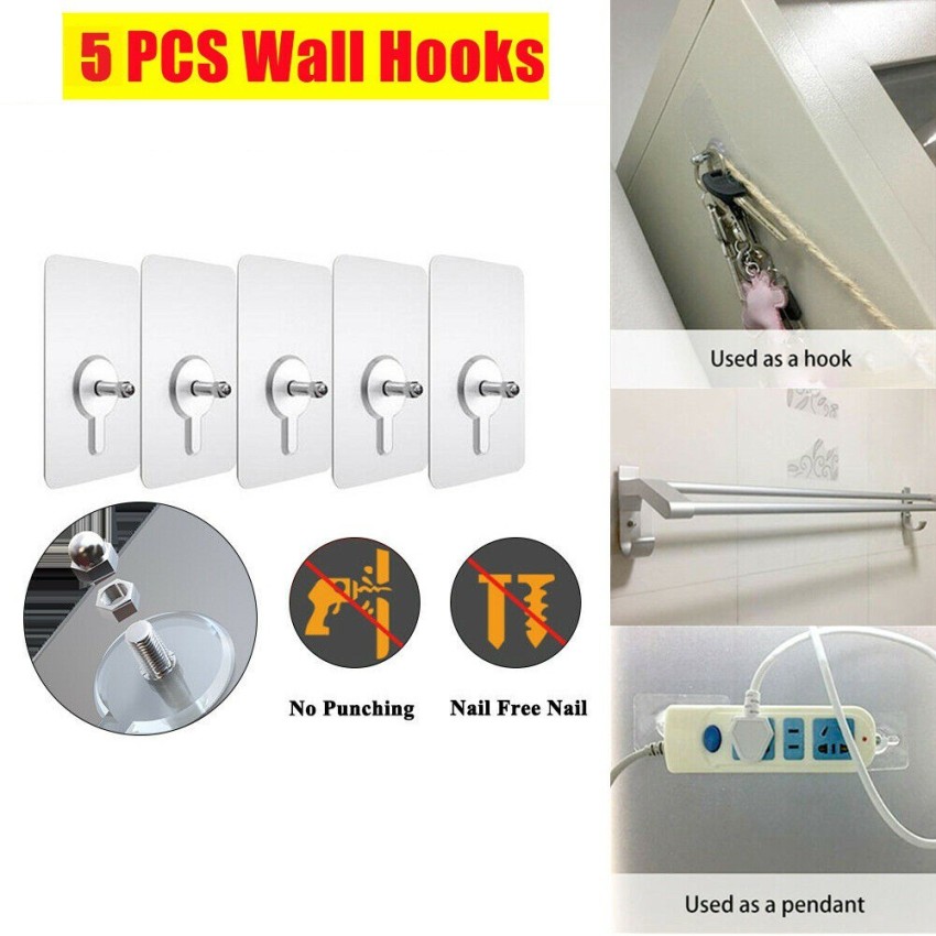 5pcs Ceiling Hooks, Screw-in Wall Hooks