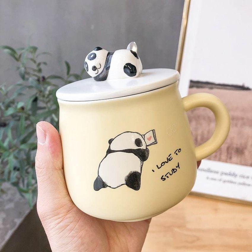 3D Novelty Pottery Coffee Cup Ceramic Animal Cute Pandas Gift