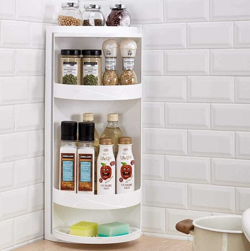 Bathroom Rotating Storage Rack, Multi-layer Bathroom Corner Wall