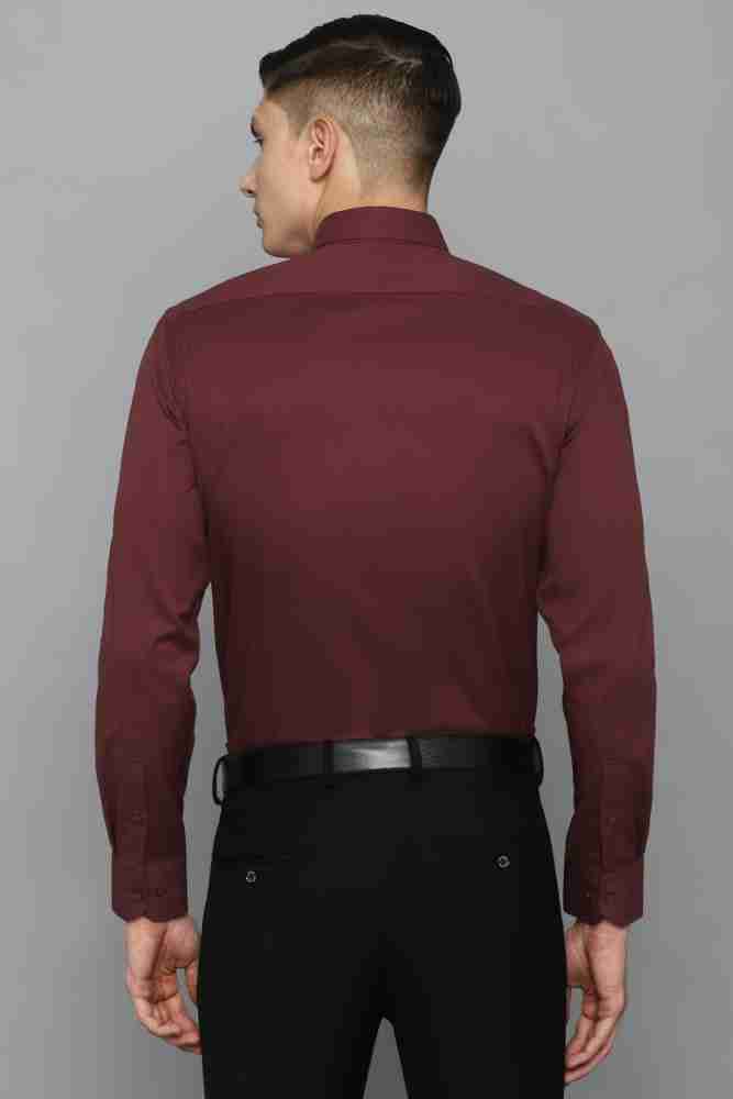 Louis Philippe Men Maroon Shirt: Buy Louis Philippe Men Maroon Shirt Online  at Best Price in India