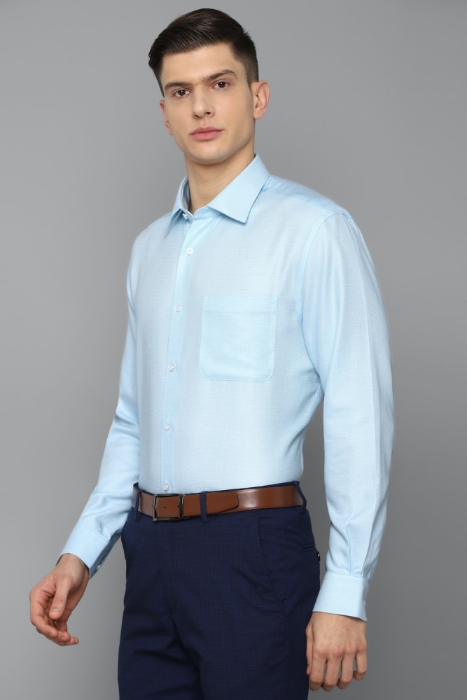 LOUIS PHILIPPE Men Solid Formal Blue Shirt - Buy LOUIS PHILIPPE