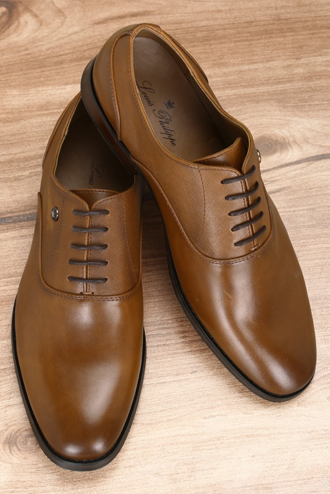 LOUIS PHILIPPE Lace Up Shoes For Men - Buy Tan Color LOUIS PHILIPPE Lace Up  Shoes For Men Online at Best Price - Shop Online for Footwears in India