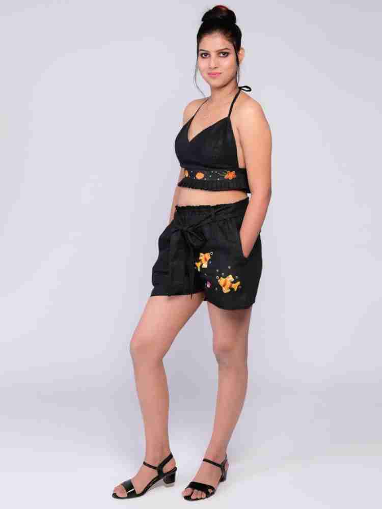 hemplify BEACH WEAR SET B 2 Embroidered Women Swimsuit - Buy