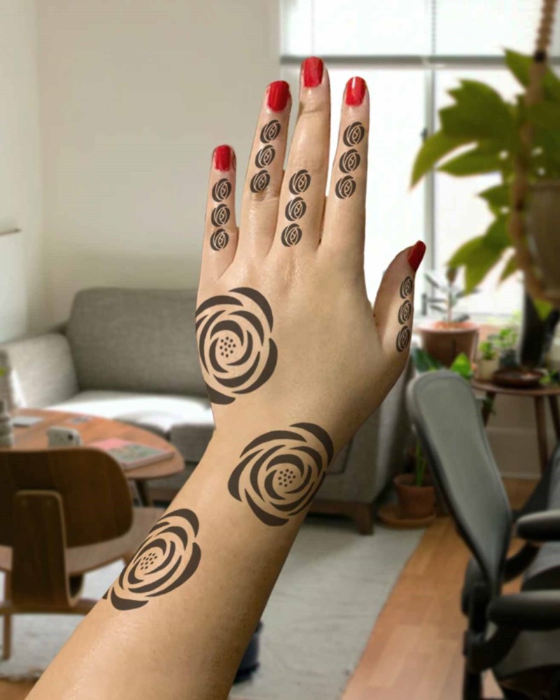Buy Temporary Tattoos Henna Tattoo Kit Black Paste Cone for WomenBoho  Temporary Tattoo Online at desertcartINDIA