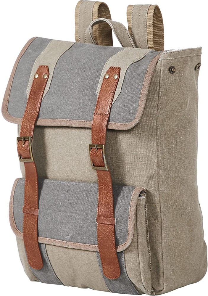 Mona B Noah Canvas Recycled Backpack 15 L Laptop Backpack Dune Price in India Flipkart