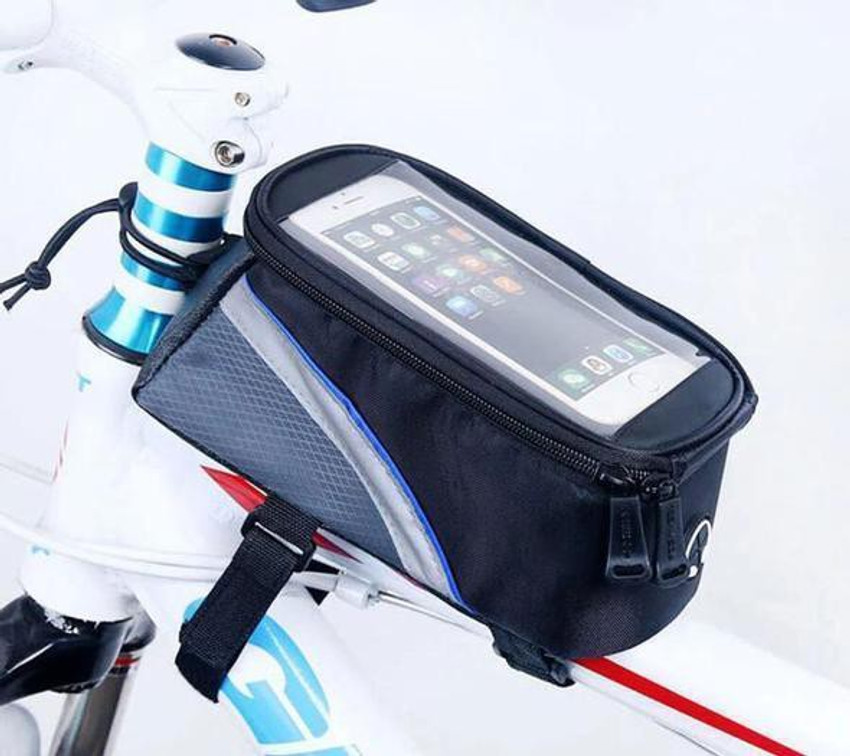 Waterproof touch screen bike handlebar 2025 bag
