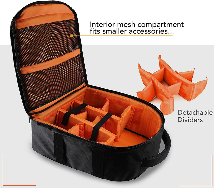 World Look Shoulder Backpack to Carry DSLR SLR Lens Camera Bag Camera Bag black and orange Camera Bag World Look Flipkart