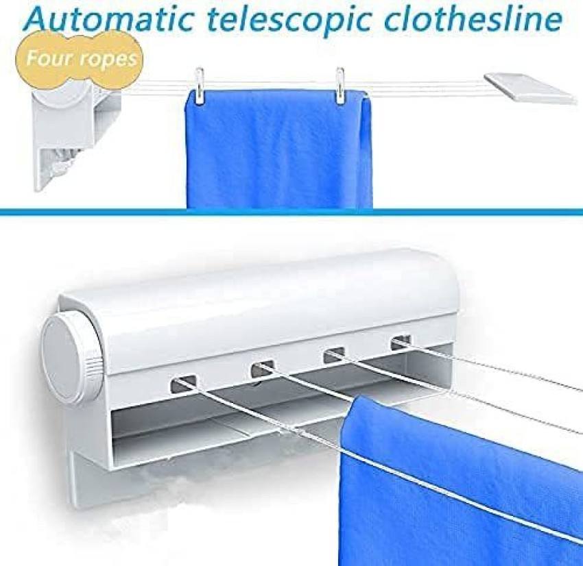 SELL ZONE Clothesline Rope Space Saving Telescopic Clothes Drying Rope for  Indoor Laundry Plastic Retractable Clothesline Price in India - Buy SELL  ZONE Clothesline Rope Space Saving Telescopic Clothes Drying Rope for