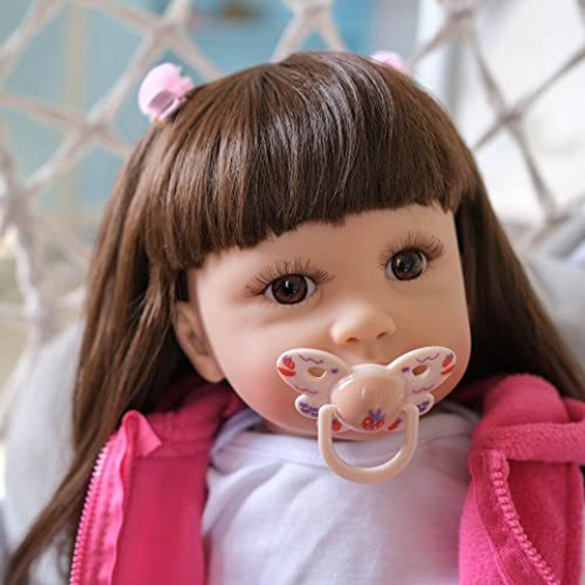 Silicone babies best sale with long hair