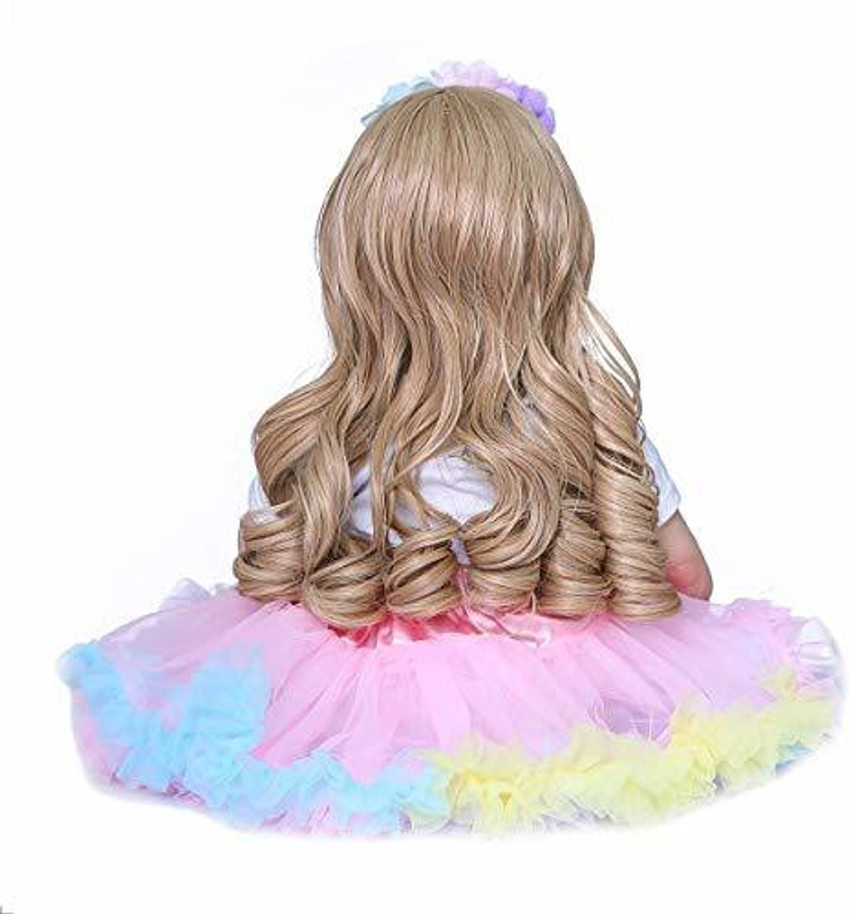 Zero Pam 24 Inch Toddler Reborn Baby Dolls Girl Blonde Curly Hair