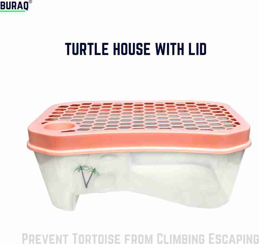 Buraq 2 FT Turtle Terrarium Tank with Anti Escape Lid Turtle House