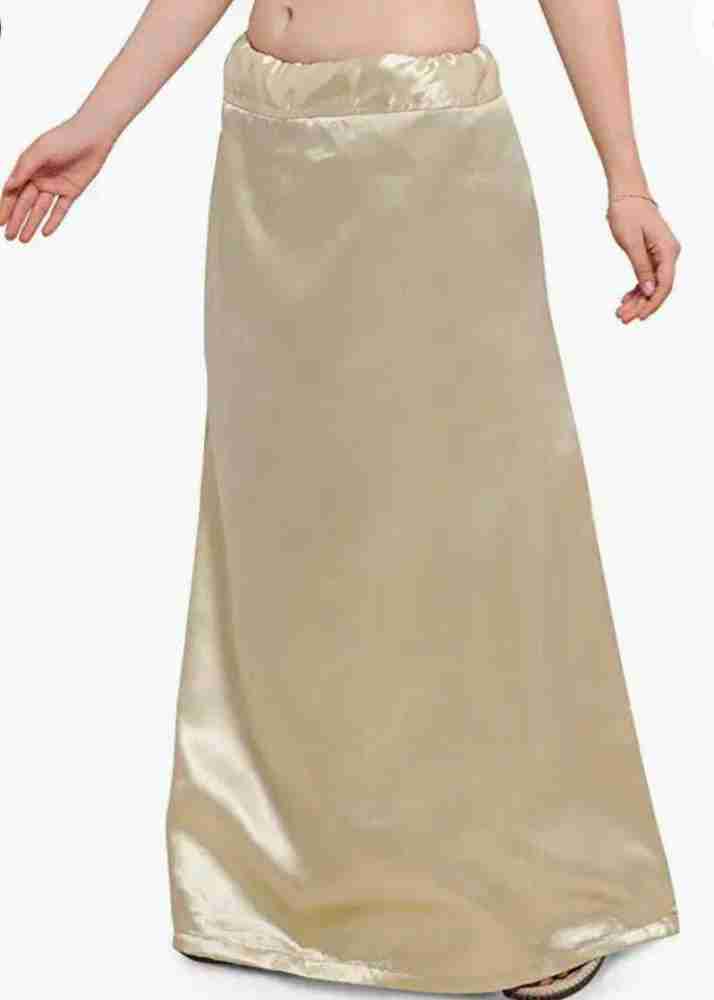 Buy Guddan Light Orange & Beige Cotton Petticoat (Free Size) at