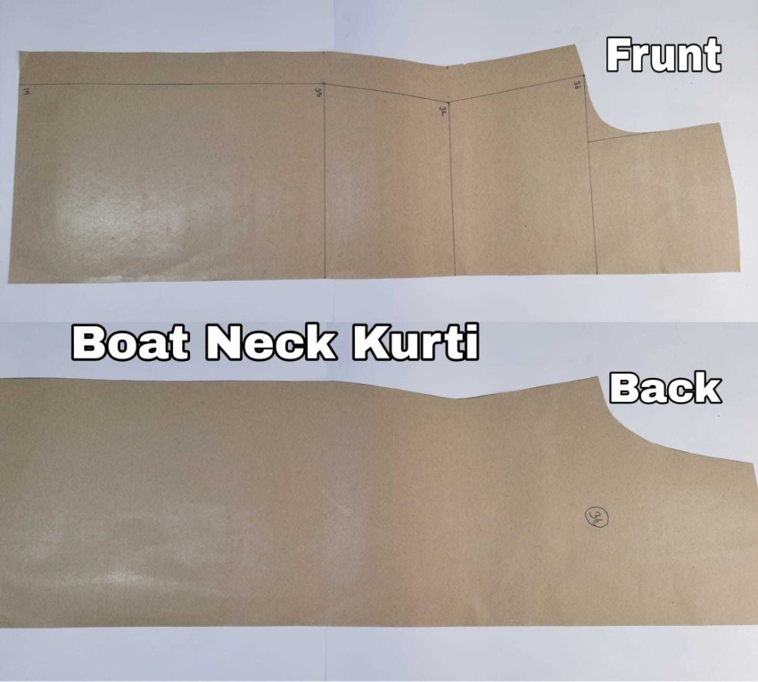 Tailors Sabyasachi Boat Neck Blouse Paper Parttan(Cutting) 36,38
