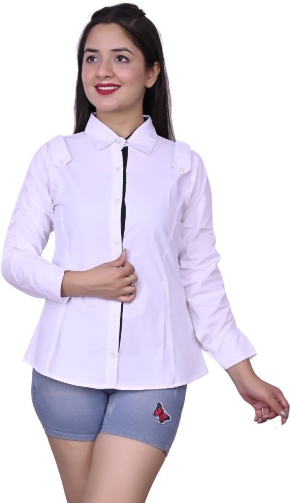 Girls dressy outlet white shirt