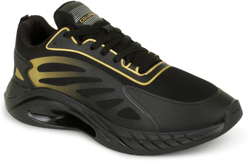 Black and outlet gold athletic shoes