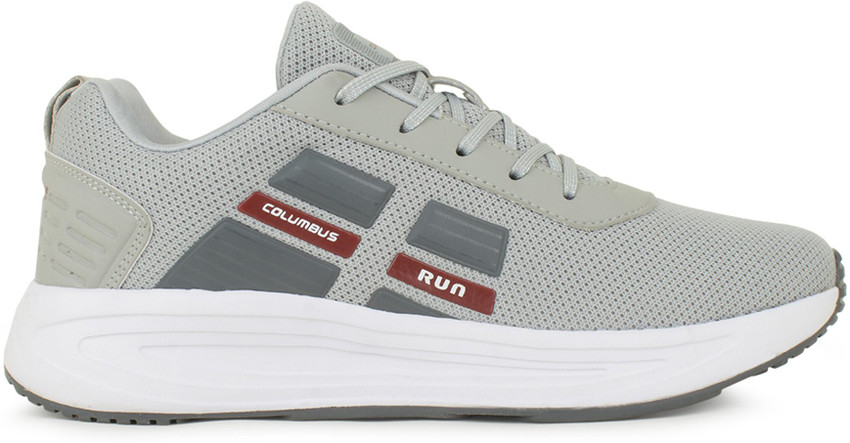 COLUMBUS FASTTRACK (M) Light Grey/Maroon Sports Running Shoes For Men - Buy  COLUMBUS FASTTRACK (M) Light Grey/Maroon Sports Running Shoes For Men  Online at Best Price - Shop Online for Footwears in