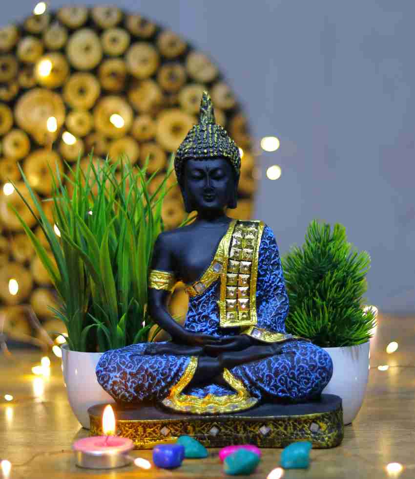 Flipkart Perfect Homes Beautiful Meditating Lord Buddha With Two ...