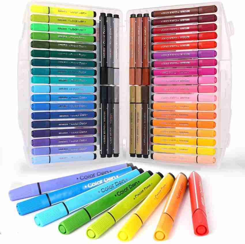 AEXONIZ TOYS Art Markers Colour Sketch Pens - 48 Set  Washable Watercolor Pens Set Nib Sketch Pens with Washable Ink 