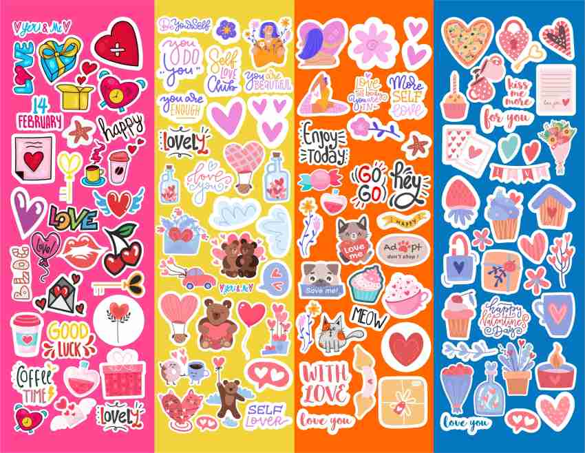 woopme 29 cm Scrapbook Stickers Set For Journal, Diary Self