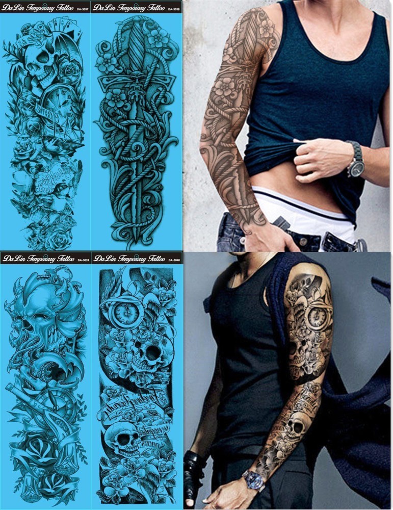 DaLinTemporaryTattoo Extra Large Full and Half Arm Tattoos Sleeves for  Men and Women  20 Sheets  Amazonin Beauty