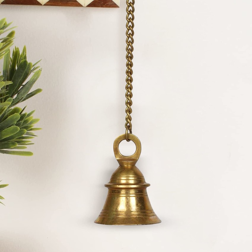 indian art valley Brass Wall Hanging Bells for Home Mandir, Bell 3