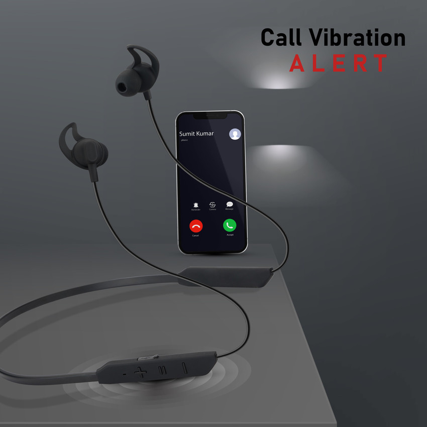 Bluetooth neckband with vibration discount alert