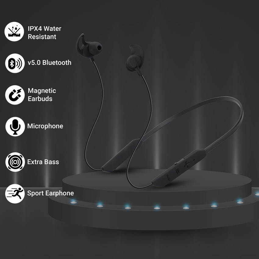 Neckband earphones shop with vibration