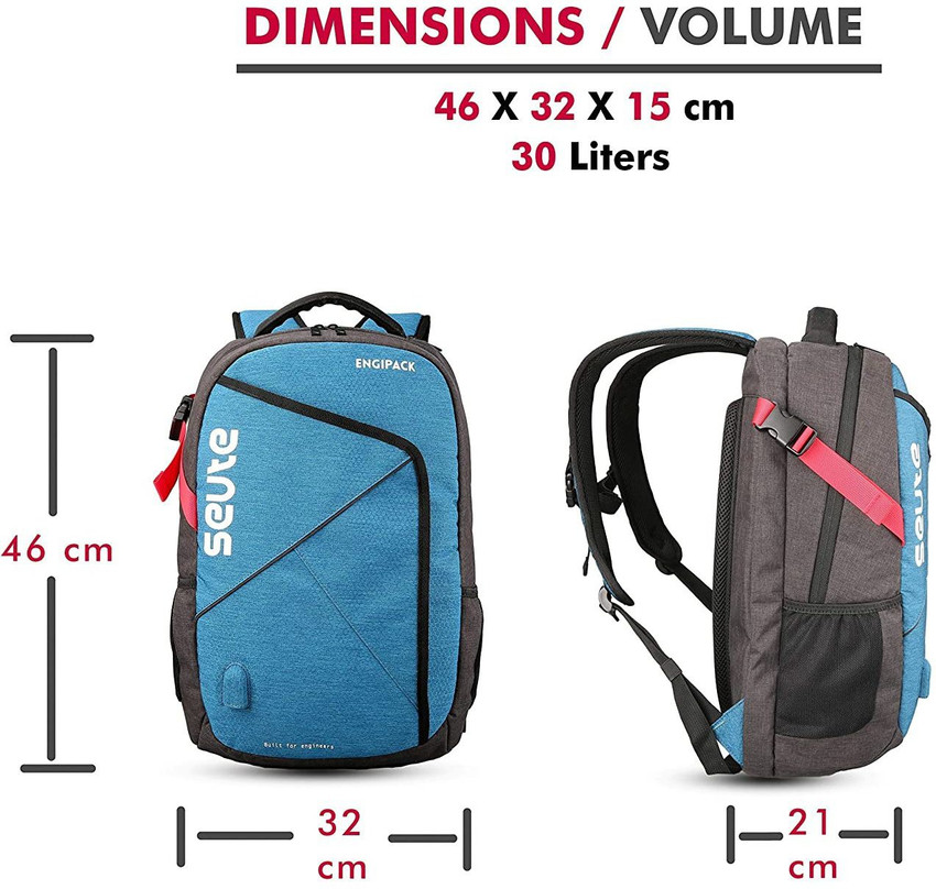seute 15.6 inch Laptop Backpack Blue Price in India Flipkart