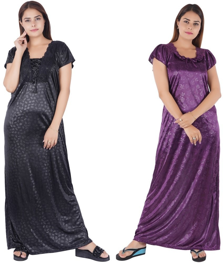 satin nighty flipkart